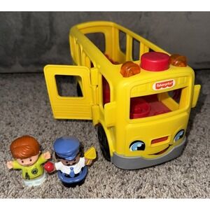 Fisher-Price Little People Sit With Me School Bus + 2 Little People– Works
